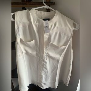 Ann Taylor Cream Polyester Tank NWT Medium